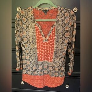 Lucky brand size small long sleeve boho top